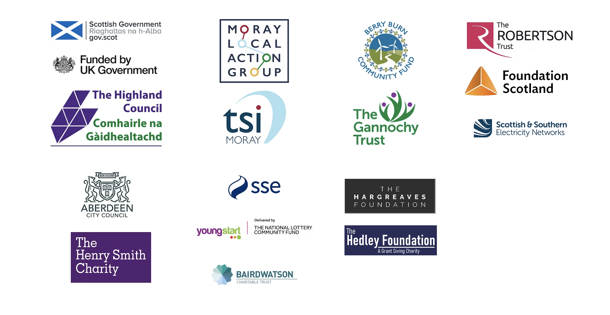 Logos of Growing2gether funders as of May 2026