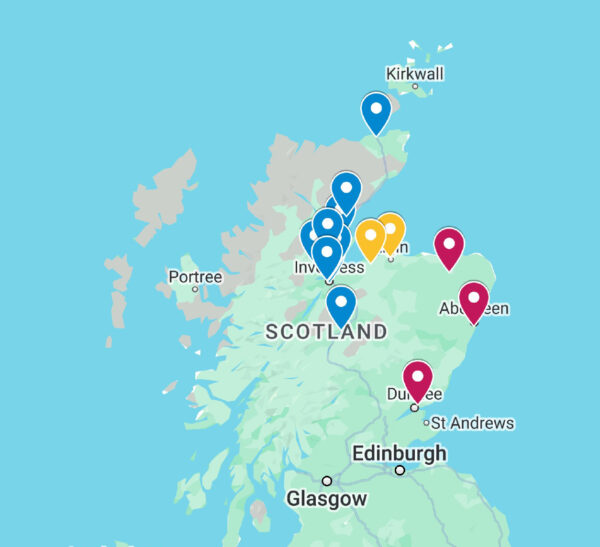 map of Scotland